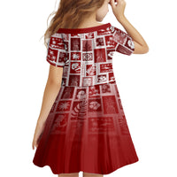 Hawaii Christmas Retro Patchwork Family Matching Puletasi Dress and Hawaiian Shirt Red - Wonder Print Shop