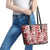 Hawaii Christmas Retro Patchwork Leather Tote Bag Red - Wonder Print Shop