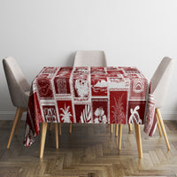 Hawaii Christmas Retro Patchwork Tablecloth Red - Wonder Print Shop