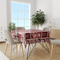 Hawaii Christmas Retro Patchwork Tablecloth Red - Wonder Print Shop