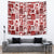Hawaii Christmas Retro Patchwork Tapestry Red - Wonder Print Shop