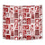Hawaii Christmas Retro Patchwork Tapestry Red - Wonder Print Shop