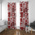 Hawaii Christmas Retro Patchwork Window Curtain Red - Wonder Print Shop