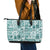 Hawaii Christmas Retro Patchwork Leather Tote Bag Teal - Wonder Print Shop