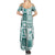 Hawaii Christmas Retro Patchwork Summer Maxi Dress Teal - Wonder Print Shop