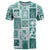 Hawaii Christmas Retro Patchwork T Shirt Teal - Wonder Print Shop