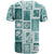 Hawaii Christmas Retro Patchwork T Shirt Teal - Wonder Print Shop