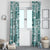 Hawaii Christmas Retro Patchwork Window Curtain Teal - Wonder Print Shop