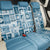 Hawaii Christmas Retro Patchwork Back Car Seat Cover Aquamarine LT7 - Wonder Print Shop