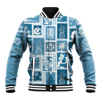 Hawaii Christmas Retro Patchwork Baseball Jacket Aquamarine LT7 - Wonder Print Shop