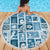 Hawaii Christmas Retro Patchwork Beach Blanket Aquamarine LT7 - Wonder Print Shop