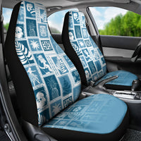 Hawaii Christmas Retro Patchwork Car Seat Cover Aquamarine LT7 - Wonder Print Shop
