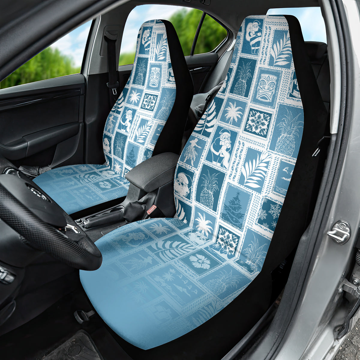 Hawaii Christmas Retro Patchwork Car Seat Cover Aquamarine LT7 - Wonder Print Shop