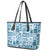 Hawaii Christmas Retro Patchwork Leather Tote Bag Aquamarine - Wonder Print Shop