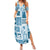 Hawaii Christmas Retro Patchwork Summer Maxi Dress Aquamarine - Wonder Print Shop