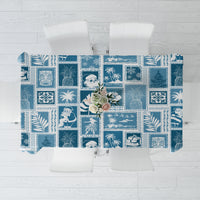 Hawaii Christmas Retro Patchwork Tablecloth Aquamarine - Wonder Print Shop