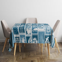 Hawaii Christmas Retro Patchwork Tablecloth Aquamarine - Wonder Print Shop
