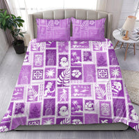 Hawaii Christmas Retro Patchwork Bedding Set Violet LT7 - Wonder Print Shop