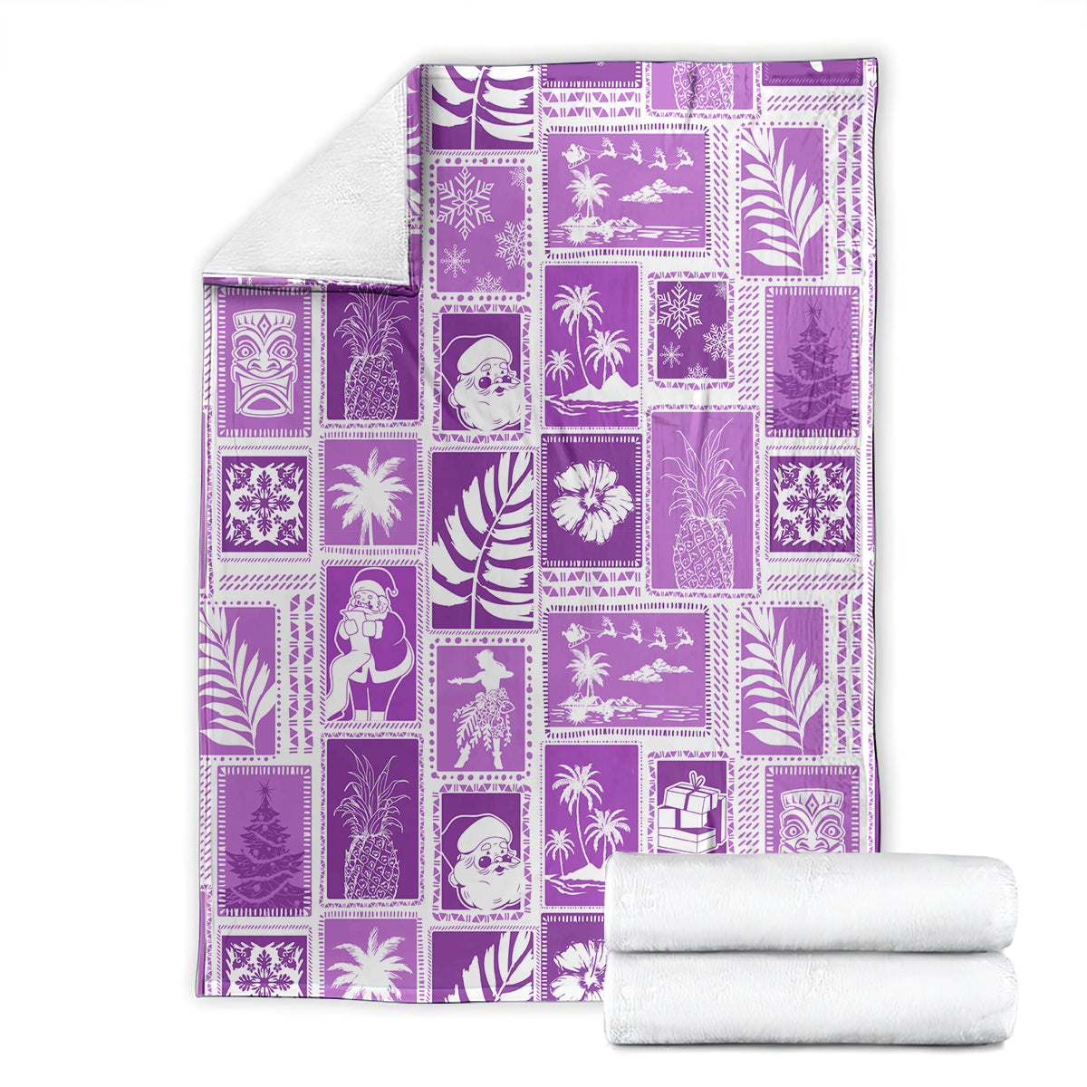 hawaii-christmas-retro-patchwork-blanket-violet