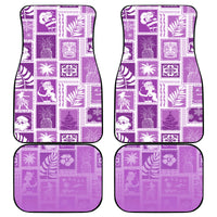 Hawaii Christmas Retro Patchwork Car Mats Violet LT7 - Wonder Print Shop