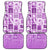 Hawaii Christmas Retro Patchwork Car Mats Violet LT7 - Wonder Print Shop