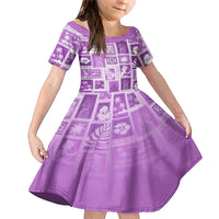 Hawaii Christmas Retro Patchwork Family Matching Mermaid Dress and Hawaiian Shirt Violet LT7 - Wonder Print Shop
