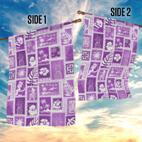 Hawaii Christmas Retro Patchwork Garden Flag Violet - Wonder Print Shop