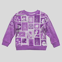 Hawaii Christmas Kid Ugly Christmas Sweater Retro Patchwork - Violet - Wonder Print Shop