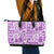 Hawaii Christmas Retro Patchwork Leather Tote Bag Violet - Wonder Print Shop