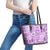 Hawaii Christmas Retro Patchwork Leather Tote Bag Violet - Wonder Print Shop