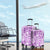 Hawaii Christmas Retro Patchwork Luggage Cover Violet - Wonder Print Shop