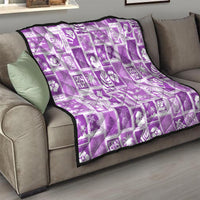 Hawaii Christmas Retro Patchwork Quilt Violet - Wonder Print Shop