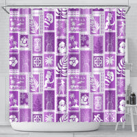 hawaii-christmas-retro-patchwork-shower-curtain-violet