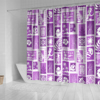 hawaii-christmas-retro-patchwork-shower-curtain-violet