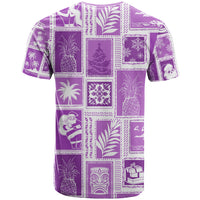 Hawaii Christmas Retro Patchwork T Shirt Violet - Wonder Print Shop