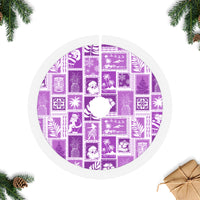 Hawaii Christmas Tree Skirt Retro Patchwork - Violet - Wonder Print Shop
