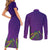 Mardi Gras Festive Confetti Couples Matching Short Sleeve Bodycon Dress and Long Sleeve Button Shirt