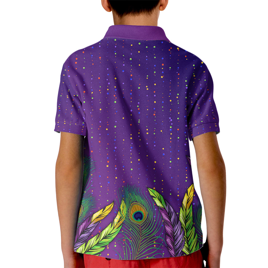 Mardi Gras Festive Confetti Kid Polo Shirt - Wonder Print Shop