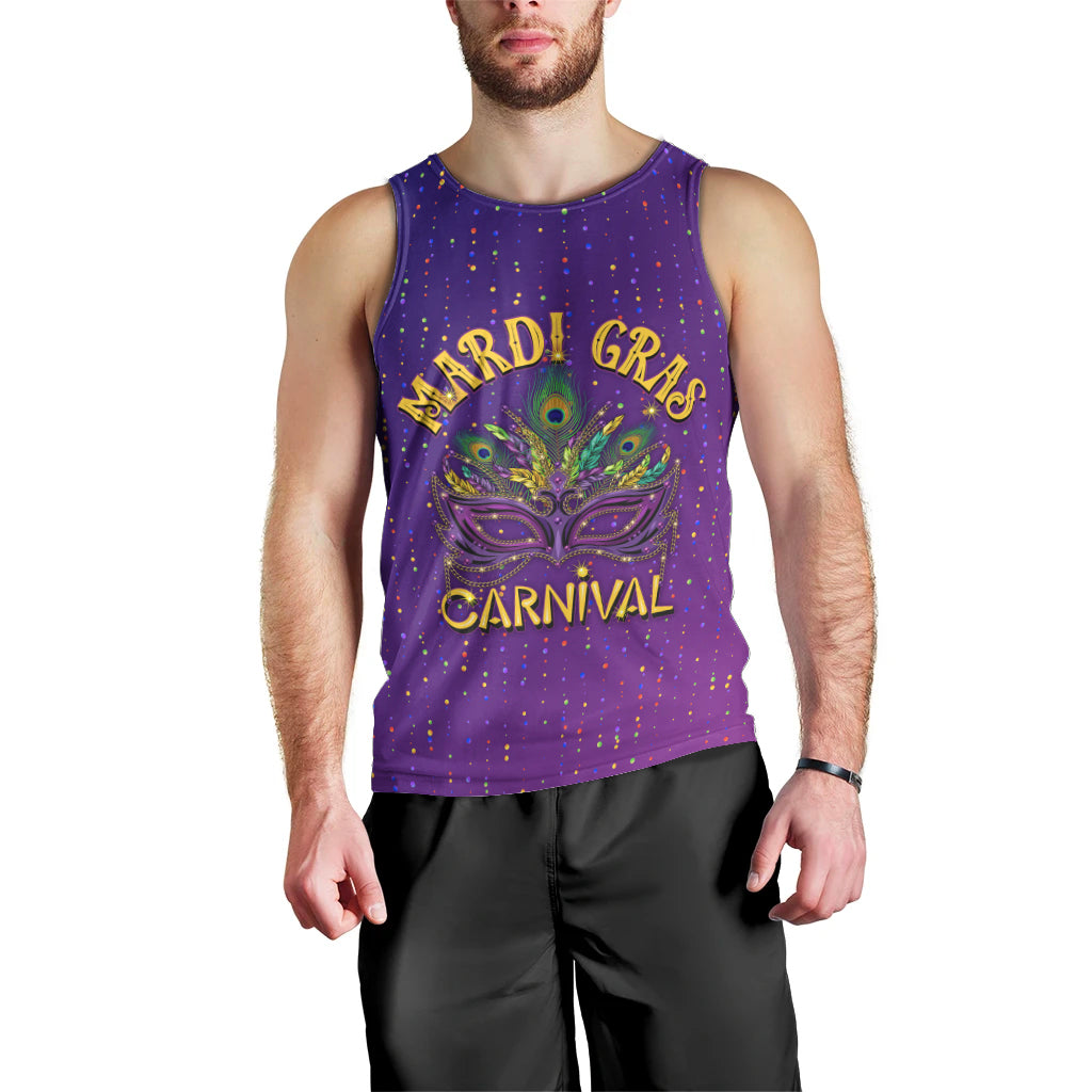 Mardi Gras Festive Confetti Men Tank Top - Wonder Print Shop