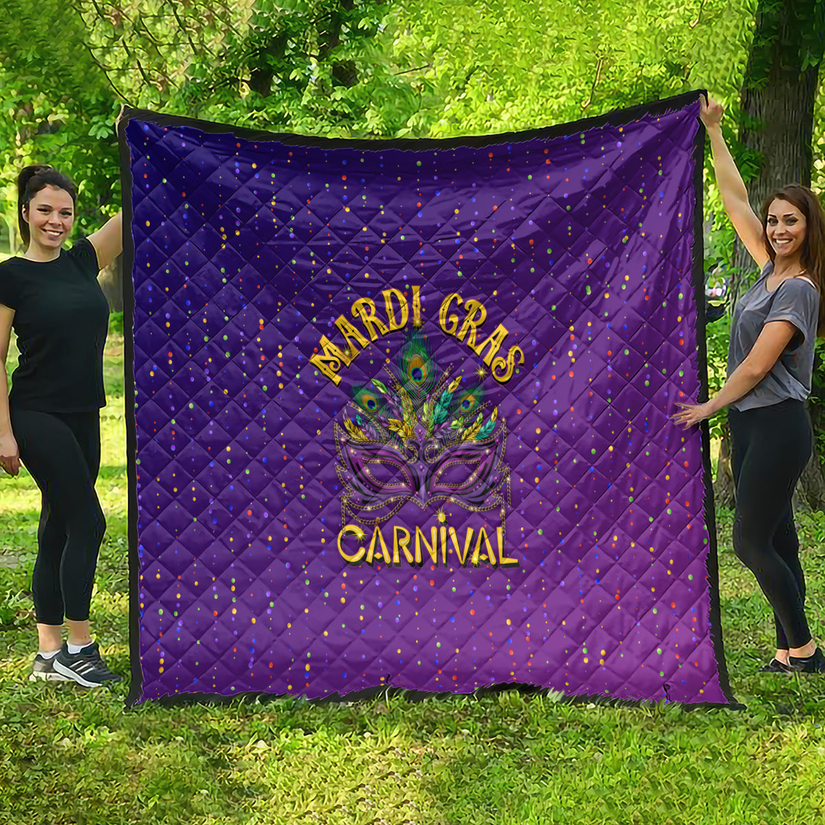 Mardi Gras Festive Confetti Quilt - Wonder Print Shop
