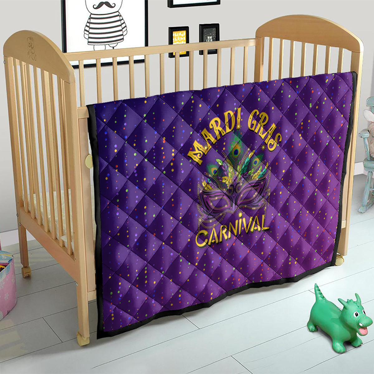 Mardi Gras Festive Confetti Quilt - Wonder Print Shop