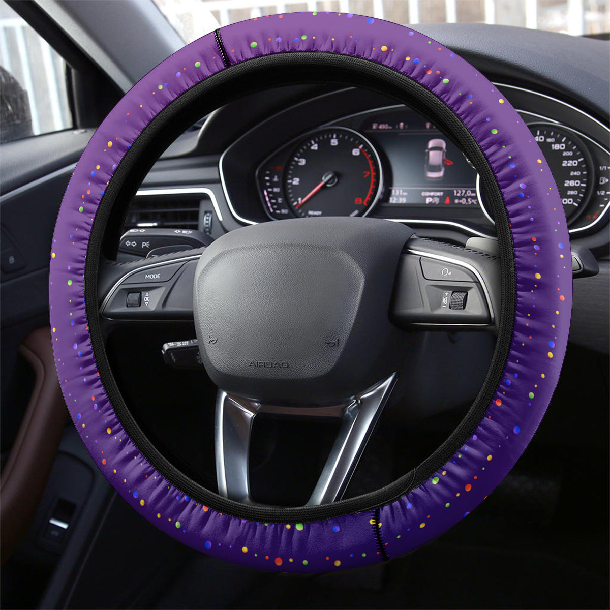 Mardi Gras Festive Confetti Steering Wheel Cover - Wonder Print Shop