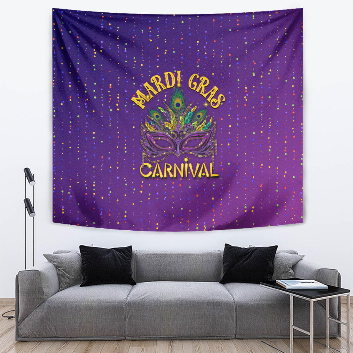 Mardi Gras Festive Confetti Tapestry - Wonder Print Shop
