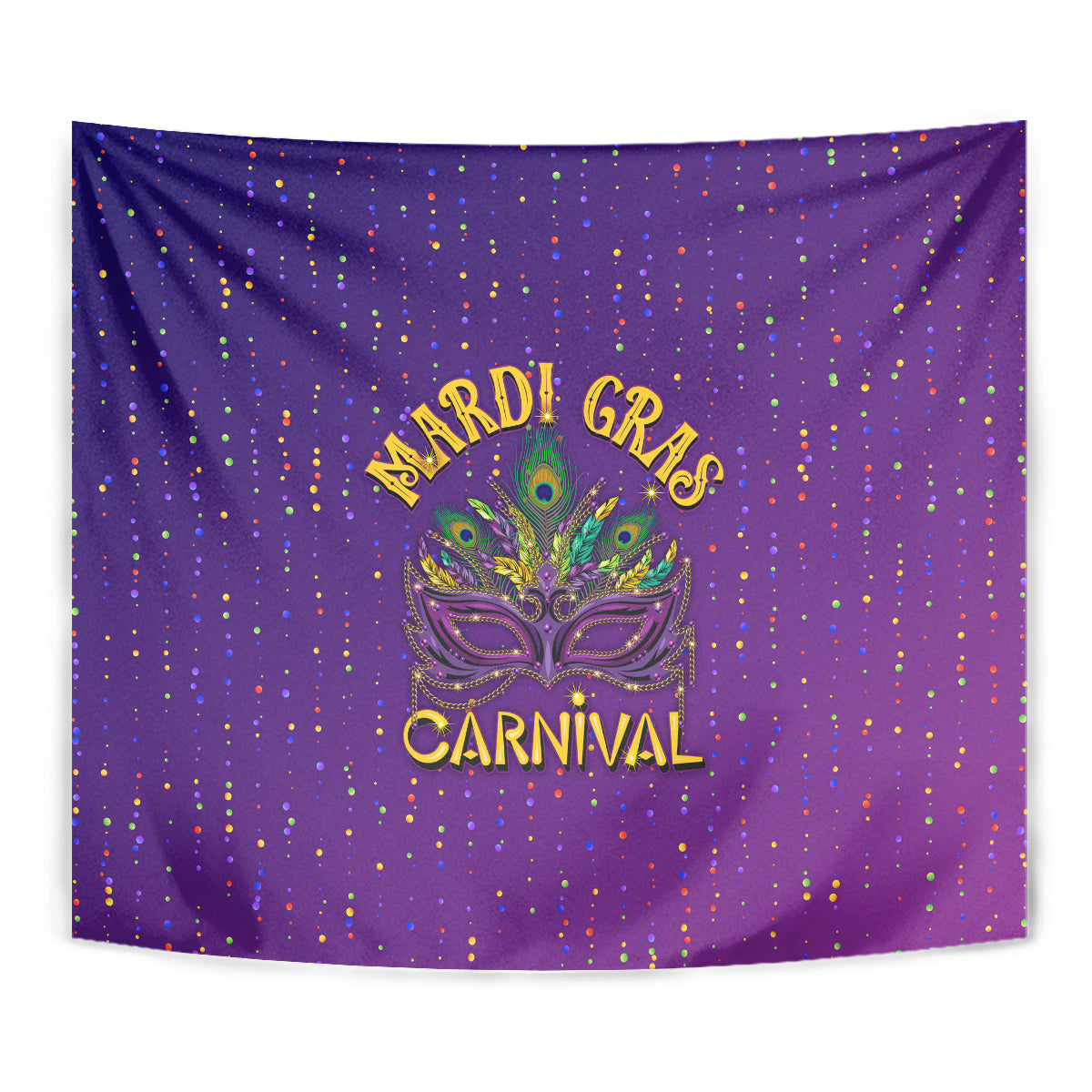 Mardi Gras Festive Confetti Tapestry - Wonder Print Shop