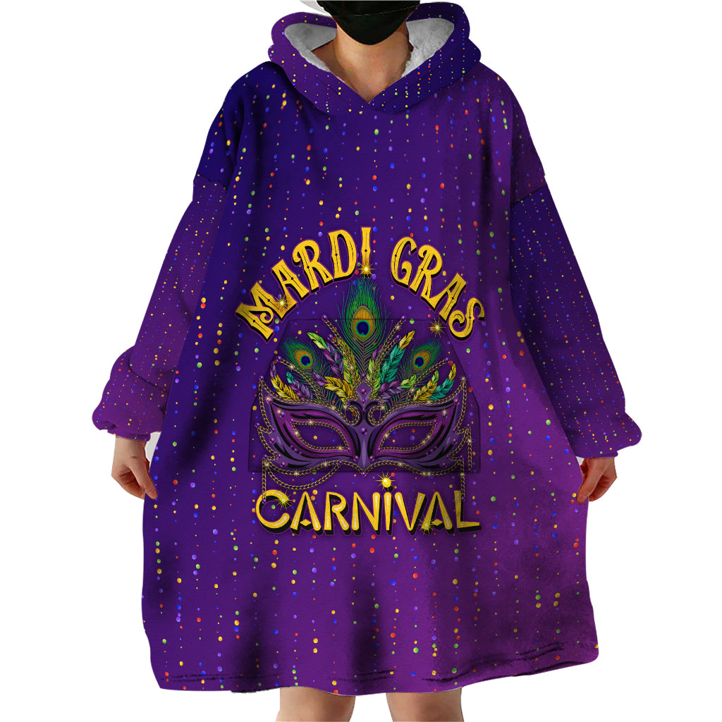Mardi Gras Festive Confetti Wearable Blanket Hoodie - Wonder Print Shop