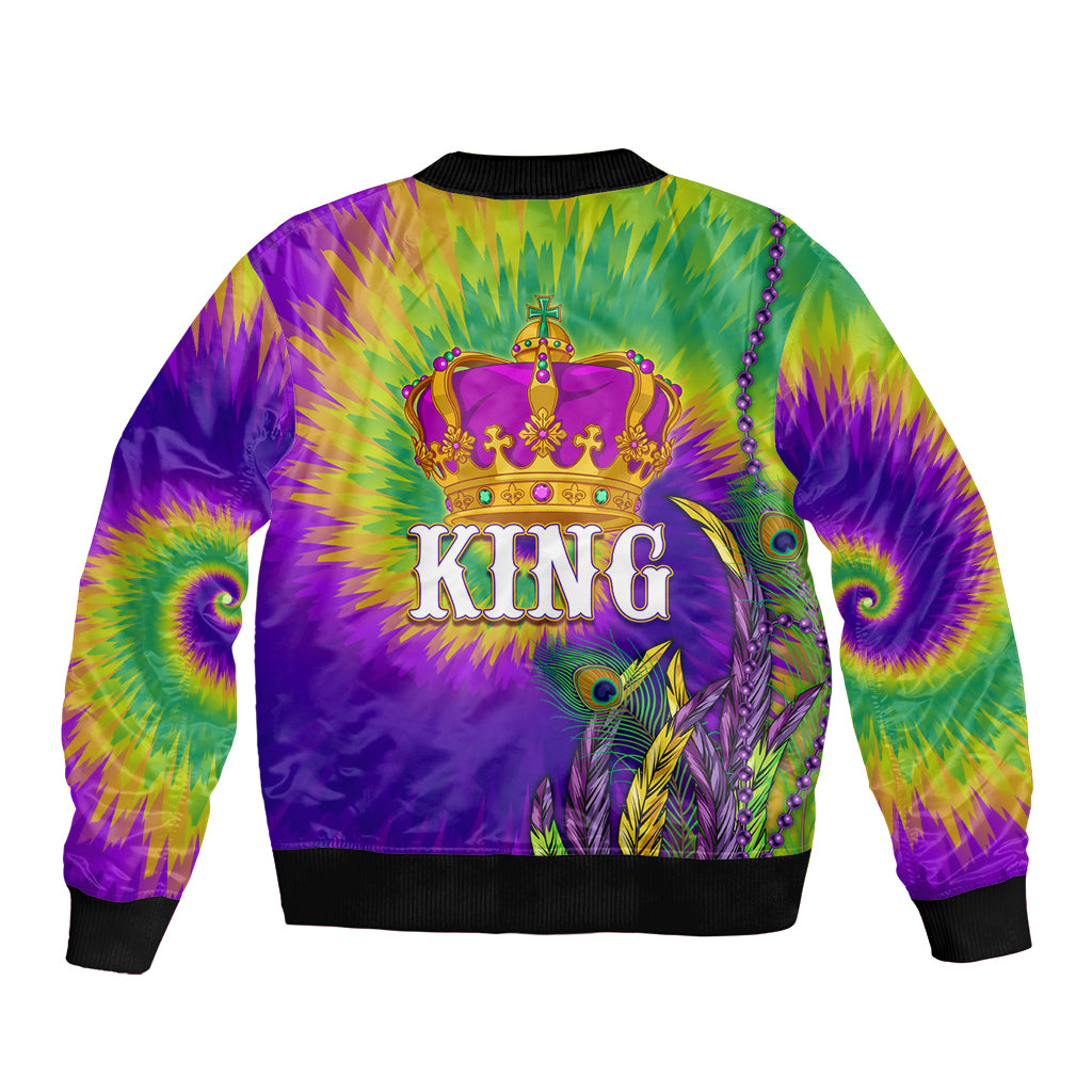 Mardi Gras Bomber Jacket Tie-dye Style - King LT7 - Wonder Print Shop