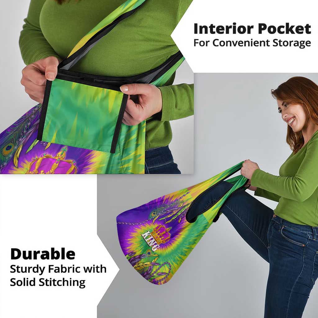 Mardi Gras Grocery Bag Tie-dye Style - King