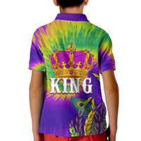 Mardi Gras Kid Polo Shirt Tie-dye Style - King - Wonder Print Shop