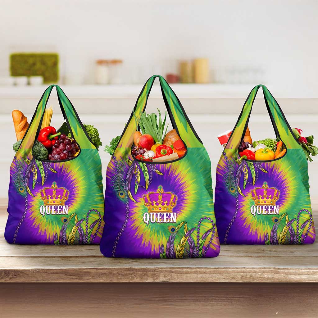 Mardi Gras Grocery Bag Tie-dye Style - Queen