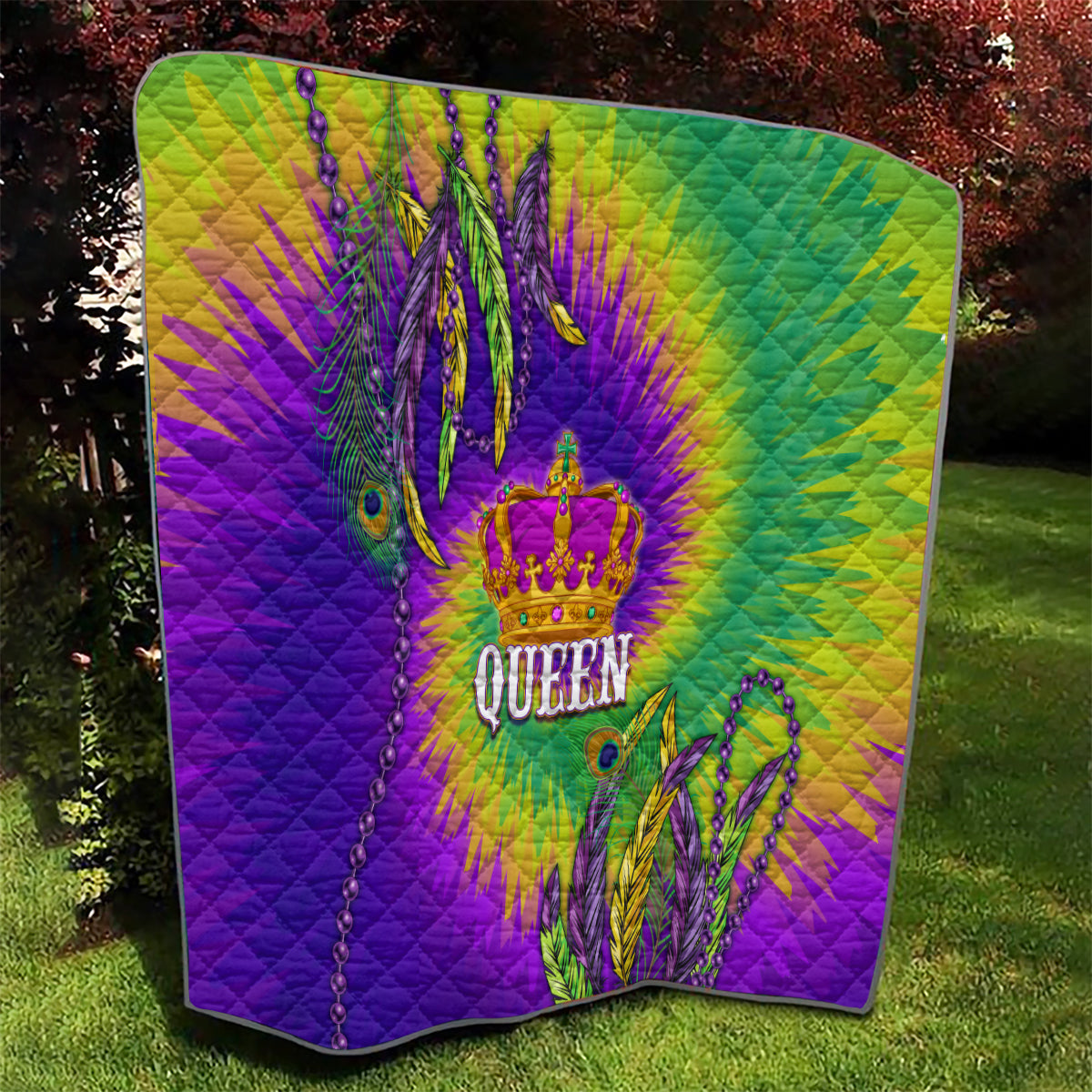 Mardi Gras Quilt Tie-dye Style - Queen - Wonder Print Shop